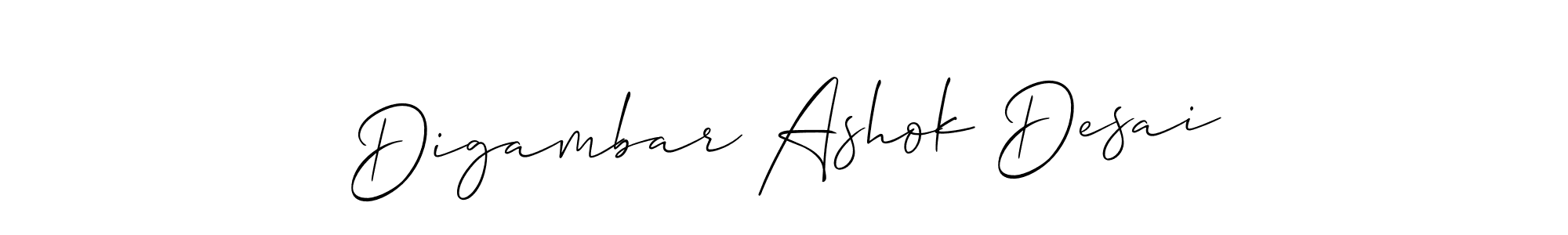 Design your own signature with our free online signature maker. With this signature software, you can create a handwritten (Allison_Script) signature for name Digambar Ashok Desai. Digambar Ashok Desai signature style 2 images and pictures png