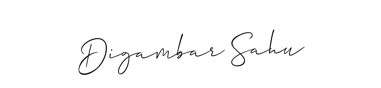 How to make Digambar Sahu name signature. Use Allison_Script style for creating short signs online. This is the latest handwritten sign. Digambar Sahu signature style 2 images and pictures png