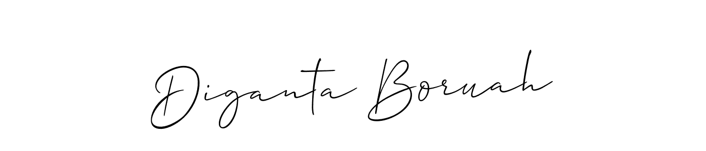 How to make Diganta Boruah signature? Allison_Script is a professional autograph style. Create handwritten signature for Diganta Boruah name. Diganta Boruah signature style 2 images and pictures png