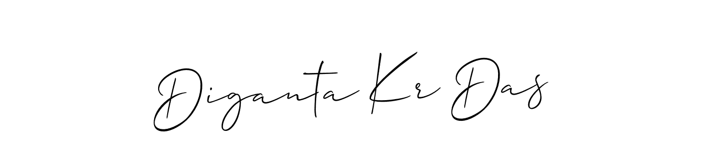 Create a beautiful signature design for name Diganta Kr Das. With this signature (Allison_Script) fonts, you can make a handwritten signature for free. Diganta Kr Das signature style 2 images and pictures png