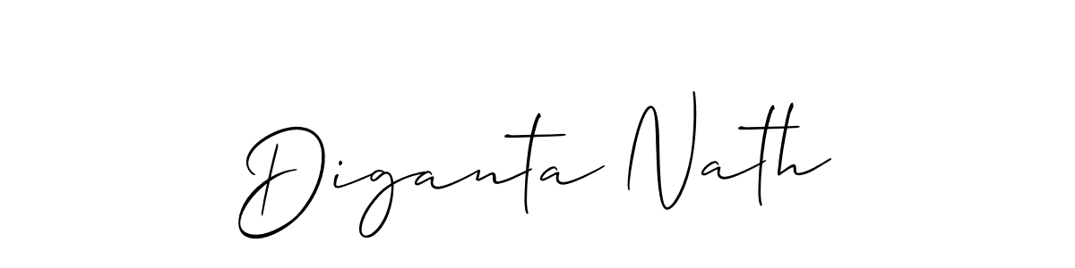 How to make Diganta Nath signature? Allison_Script is a professional autograph style. Create handwritten signature for Diganta Nath name. Diganta Nath signature style 2 images and pictures png