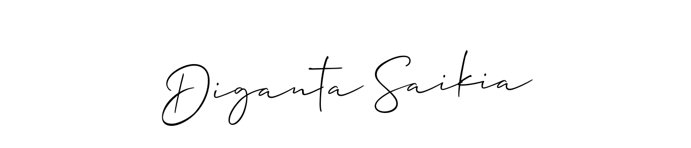 How to make Diganta Saikia name signature. Use Allison_Script style for creating short signs online. This is the latest handwritten sign. Diganta Saikia signature style 2 images and pictures png