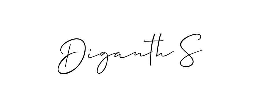 Design your own signature with our free online signature maker. With this signature software, you can create a handwritten (Allison_Script) signature for name Diganth S. Diganth S signature style 2 images and pictures png