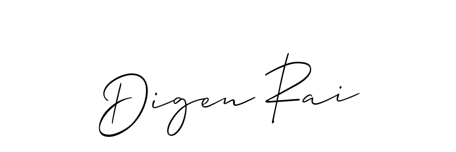The best way (Allison_Script) to make a short signature is to pick only two or three words in your name. The name Digen Rai include a total of six letters. For converting this name. Digen Rai signature style 2 images and pictures png
