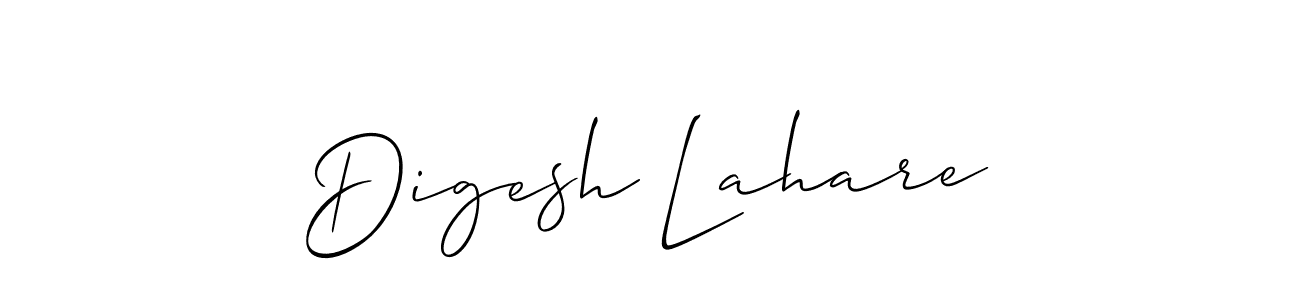 How to make Digesh Lahare signature? Allison_Script is a professional autograph style. Create handwritten signature for Digesh Lahare name. Digesh Lahare signature style 2 images and pictures png