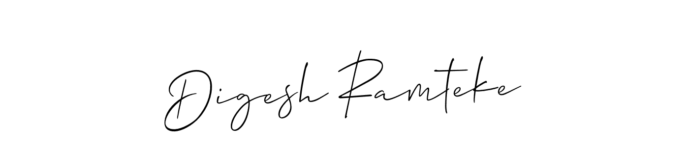 Also we have Digesh Ramteke name is the best signature style. Create professional handwritten signature collection using Allison_Script autograph style. Digesh Ramteke signature style 2 images and pictures png