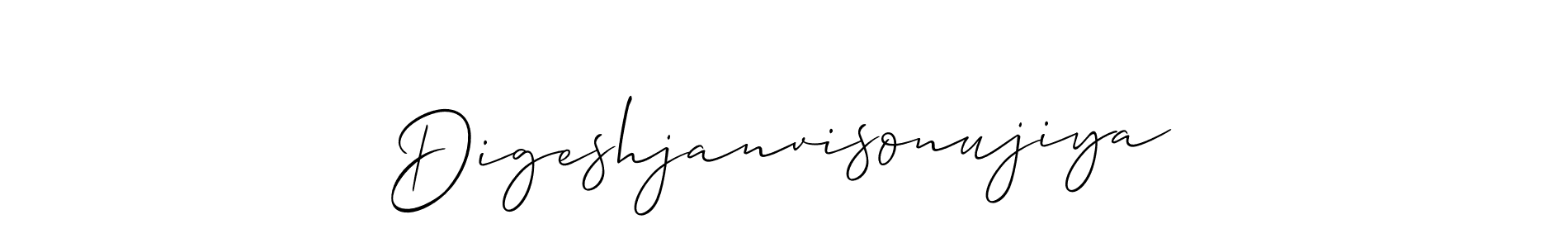 This is the best signature style for the Digeshjanvisonujiya name. Also you like these signature font (Allison_Script). Mix name signature. Digeshjanvisonujiya signature style 2 images and pictures png