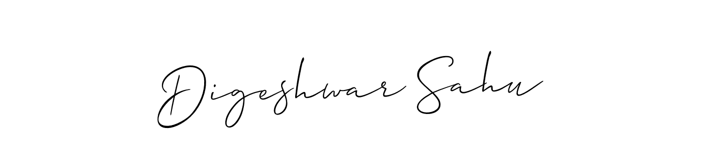 Use a signature maker to create a handwritten signature online. With this signature software, you can design (Allison_Script) your own signature for name Digeshwar Sahu. Digeshwar Sahu signature style 2 images and pictures png