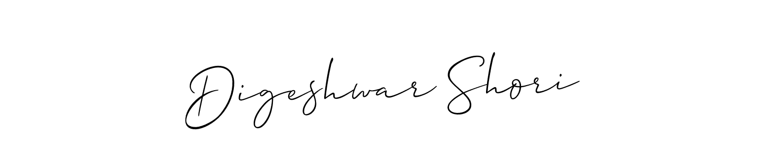 It looks lik you need a new signature style for name Digeshwar Shori. Design unique handwritten (Allison_Script) signature with our free signature maker in just a few clicks. Digeshwar Shori signature style 2 images and pictures png