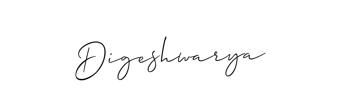 How to make Digeshwarya name signature. Use Allison_Script style for creating short signs online. This is the latest handwritten sign. Digeshwarya signature style 2 images and pictures png