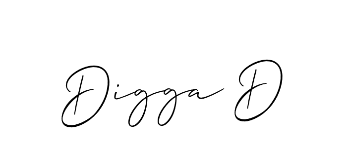 Make a beautiful signature design for name Digga D. With this signature (Allison_Script) style, you can create a handwritten signature for free. Digga D signature style 2 images and pictures png