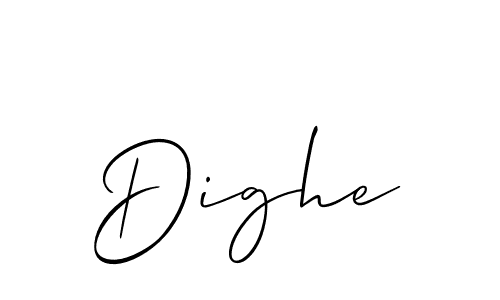 How to make Dighe signature? Allison_Script is a professional autograph style. Create handwritten signature for Dighe name. Dighe signature style 2 images and pictures png