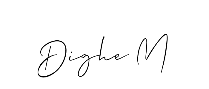 How to make Dighe M signature? Allison_Script is a professional autograph style. Create handwritten signature for Dighe M name. Dighe M signature style 2 images and pictures png