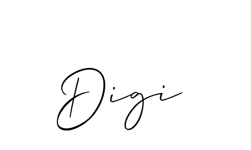 Digi  stylish signature style. Best Handwritten Sign (Allison_Script) for my name. Handwritten Signature Collection Ideas for my name Digi . Digi  signature style 2 images and pictures png