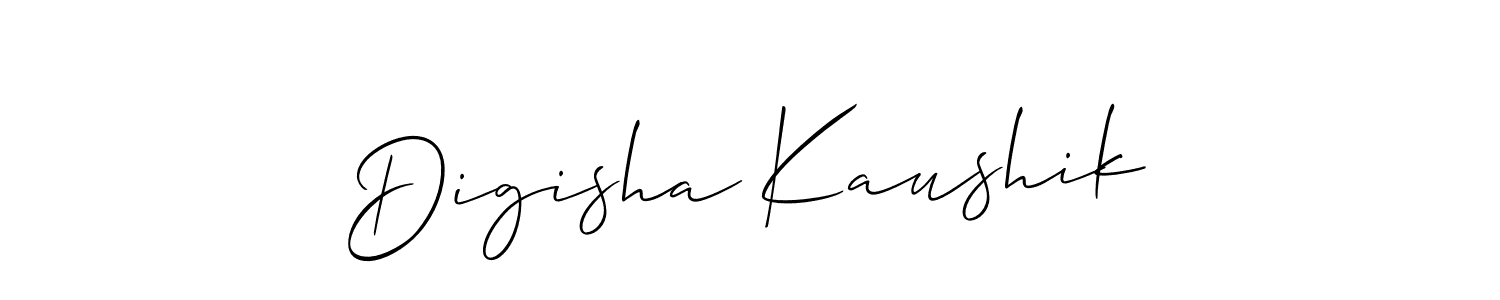 Also You can easily find your signature by using the search form. We will create Digisha Kaushik name handwritten signature images for you free of cost using Allison_Script sign style. Digisha Kaushik signature style 2 images and pictures png