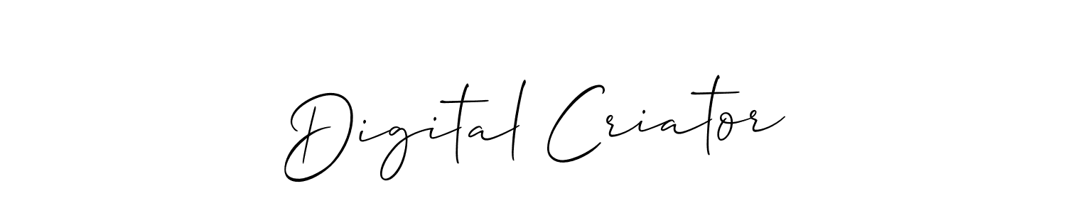 Make a beautiful signature design for name Digital Criator. With this signature (Allison_Script) style, you can create a handwritten signature for free. Digital Criator signature style 2 images and pictures png