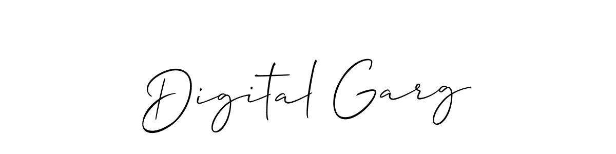 Create a beautiful signature design for name Digital Garg. With this signature (Allison_Script) fonts, you can make a handwritten signature for free. Digital Garg signature style 2 images and pictures png