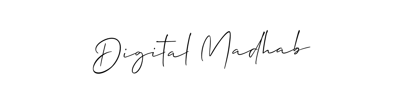 You should practise on your own different ways (Allison_Script) to write your name (Digital Madhab) in signature. don't let someone else do it for you. Digital Madhab signature style 2 images and pictures png