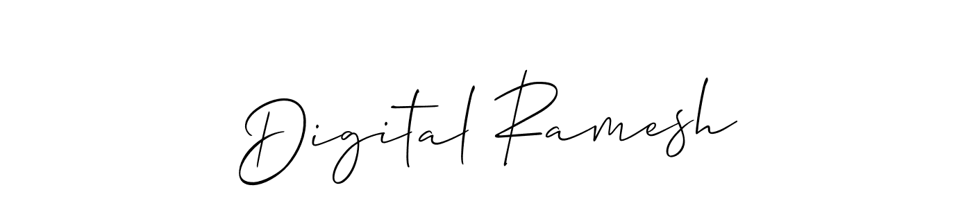Create a beautiful signature design for name Digital Ramesh. With this signature (Allison_Script) fonts, you can make a handwritten signature for free. Digital Ramesh signature style 2 images and pictures png