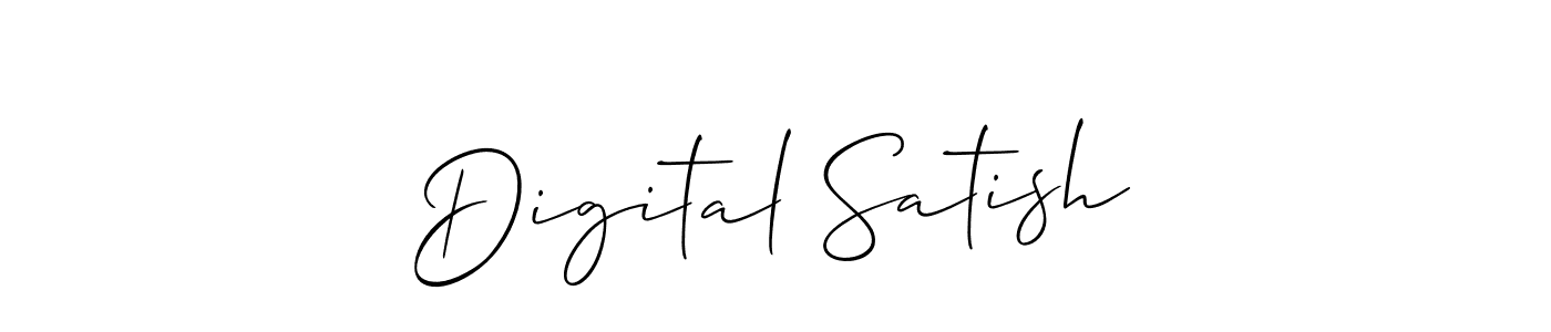 It looks lik you need a new signature style for name Digital Satish. Design unique handwritten (Allison_Script) signature with our free signature maker in just a few clicks. Digital Satish signature style 2 images and pictures png