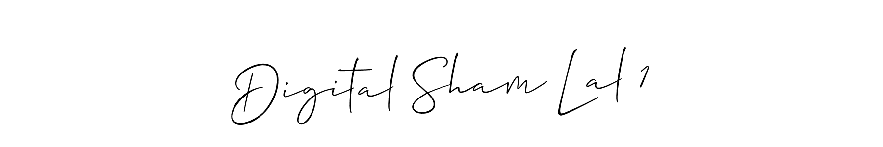 How to Draw Digital Sham Lal 1 signature style? Allison_Script is a latest design signature styles for name Digital Sham Lal 1. Digital Sham Lal 1 signature style 2 images and pictures png