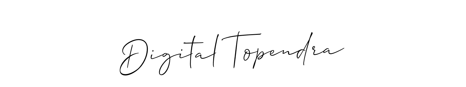 Use a signature maker to create a handwritten signature online. With this signature software, you can design (Allison_Script) your own signature for name Digital Topendra. Digital Topendra signature style 2 images and pictures png