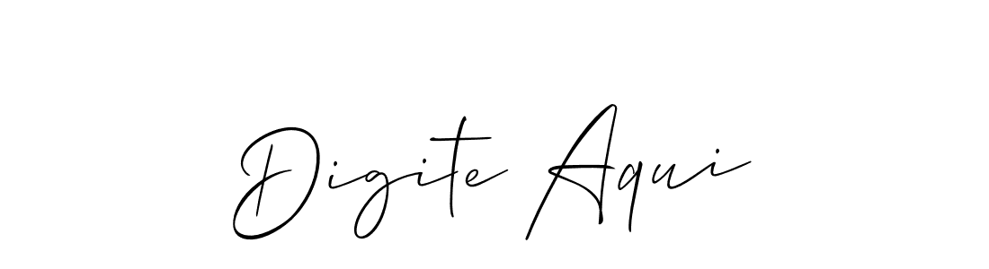 How to make Digite Aqui name signature. Use Allison_Script style for creating short signs online. This is the latest handwritten sign. Digite Aqui signature style 2 images and pictures png