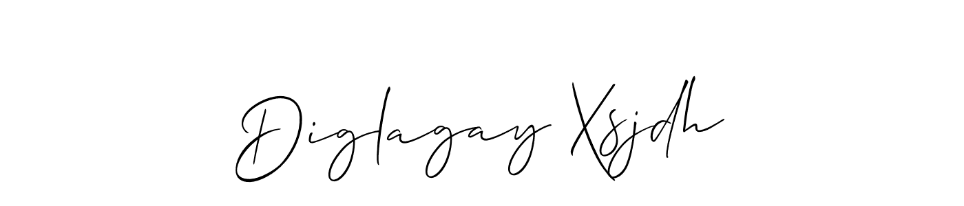 How to make Diglagay Xsjdh name signature. Use Allison_Script style for creating short signs online. This is the latest handwritten sign. Diglagay Xsjdh signature style 2 images and pictures png