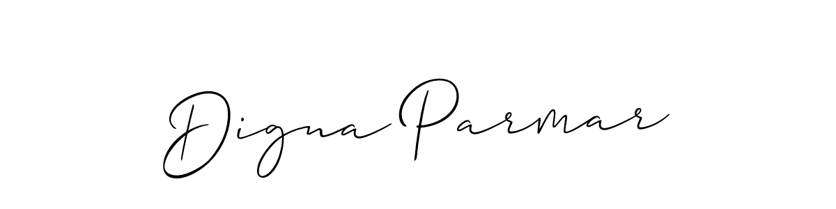 Also we have Digna Parmar name is the best signature style. Create professional handwritten signature collection using Allison_Script autograph style. Digna Parmar signature style 2 images and pictures png