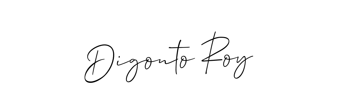 Make a beautiful signature design for name Digonto Roy. With this signature (Allison_Script) style, you can create a handwritten signature for free. Digonto Roy signature style 2 images and pictures png