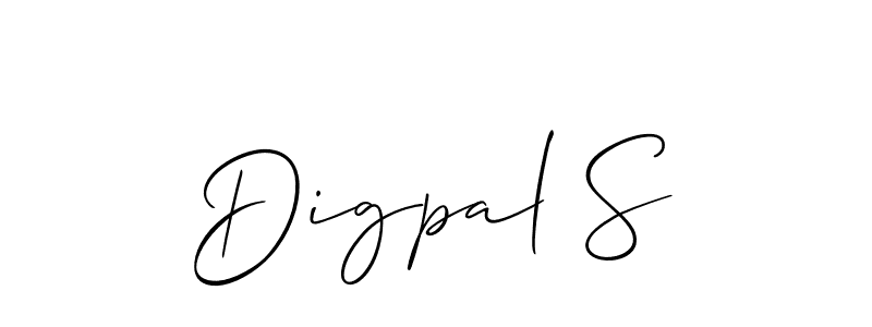 How to make Digpal S signature? Allison_Script is a professional autograph style. Create handwritten signature for Digpal S name. Digpal S signature style 2 images and pictures png