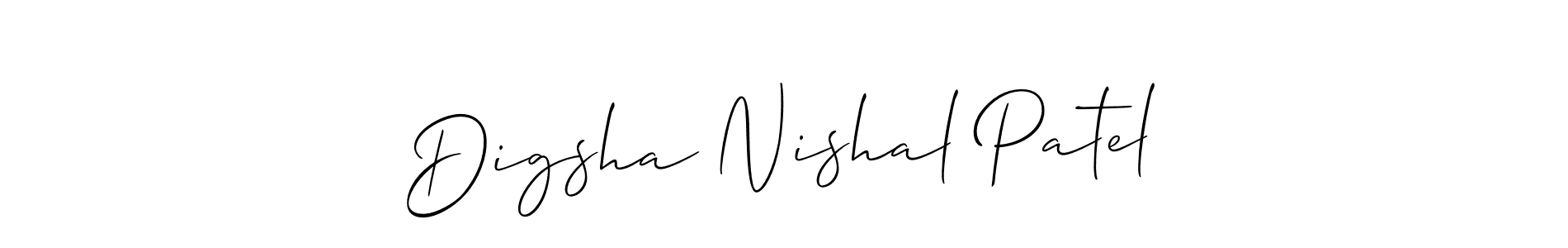 This is the best signature style for the Digsha Nishal Patel name. Also you like these signature font (Allison_Script). Mix name signature. Digsha Nishal Patel signature style 2 images and pictures png