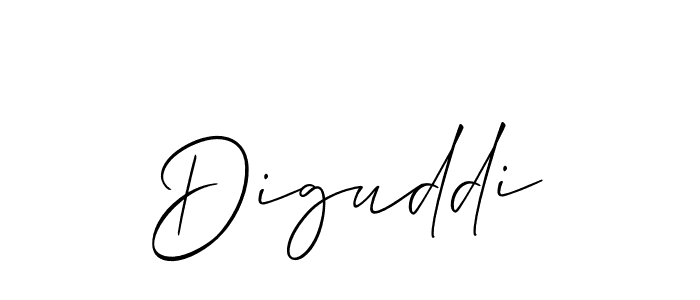 Create a beautiful signature design for name Diguddi. With this signature (Allison_Script) fonts, you can make a handwritten signature for free. Diguddi signature style 2 images and pictures png