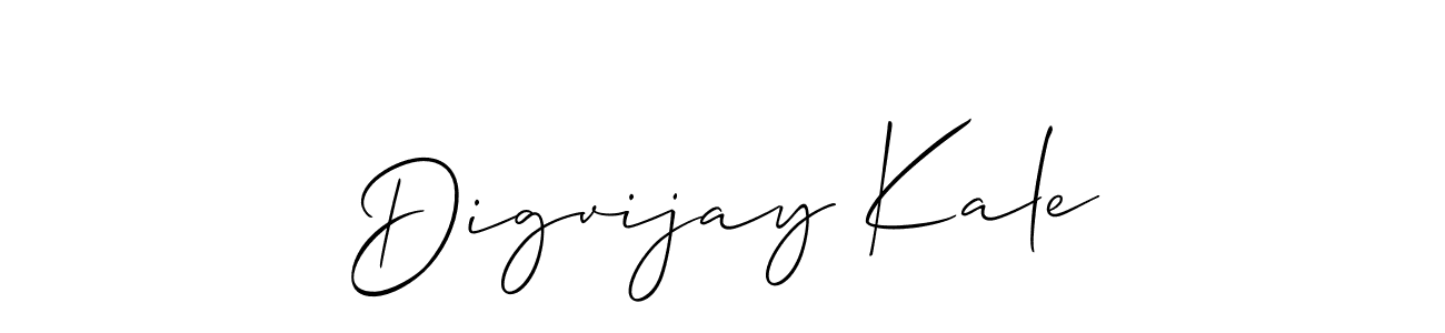Design your own signature with our free online signature maker. With this signature software, you can create a handwritten (Allison_Script) signature for name Digvijay Kale. Digvijay Kale signature style 2 images and pictures png