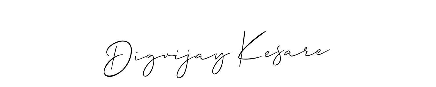 This is the best signature style for the Digvijay Kesare name. Also you like these signature font (Allison_Script). Mix name signature. Digvijay Kesare signature style 2 images and pictures png