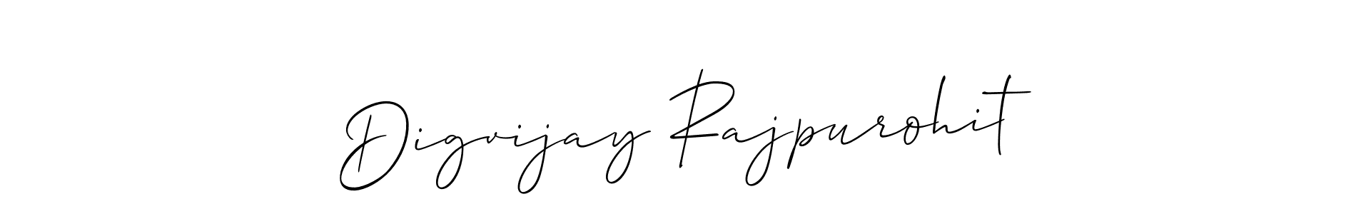How to make Digvijay Rajpurohit signature? Allison_Script is a professional autograph style. Create handwritten signature for Digvijay Rajpurohit name. Digvijay Rajpurohit signature style 2 images and pictures png