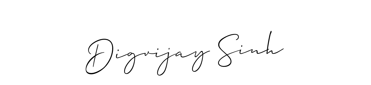 Also we have Digvijay Sinh name is the best signature style. Create professional handwritten signature collection using Allison_Script autograph style. Digvijay Sinh signature style 2 images and pictures png