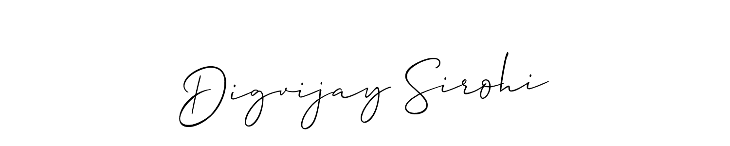 Design your own signature with our free online signature maker. With this signature software, you can create a handwritten (Allison_Script) signature for name Digvijay Sirohi. Digvijay Sirohi signature style 2 images and pictures png