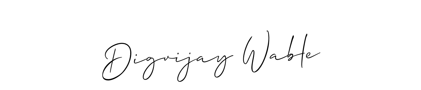 Allison_Script is a professional signature style that is perfect for those who want to add a touch of class to their signature. It is also a great choice for those who want to make their signature more unique. Get Digvijay Wable name to fancy signature for free. Digvijay Wable signature style 2 images and pictures png
