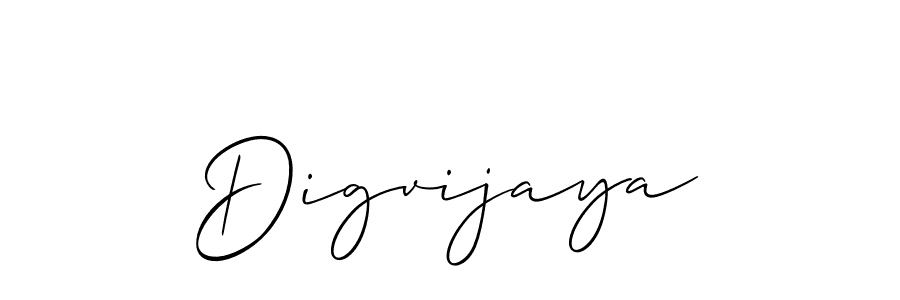 How to make Digvijaya signature? Allison_Script is a professional autograph style. Create handwritten signature for Digvijaya name. Digvijaya signature style 2 images and pictures png