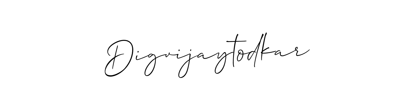 Make a short Digvijaytodkar signature style. Manage your documents anywhere anytime using Allison_Script. Create and add eSignatures, submit forms, share and send files easily. Digvijaytodkar signature style 2 images and pictures png