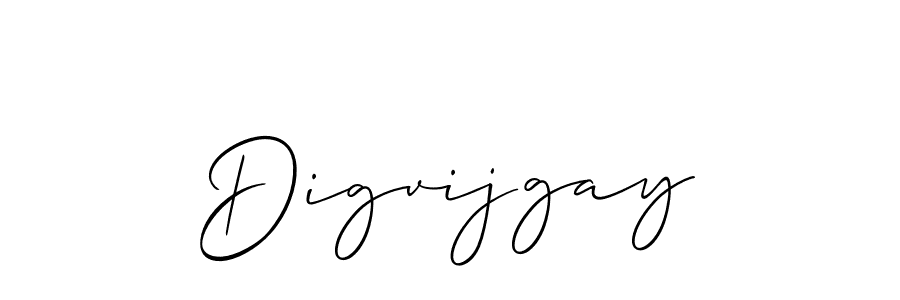 Use a signature maker to create a handwritten signature online. With this signature software, you can design (Allison_Script) your own signature for name Digvijgay. Digvijgay signature style 2 images and pictures png