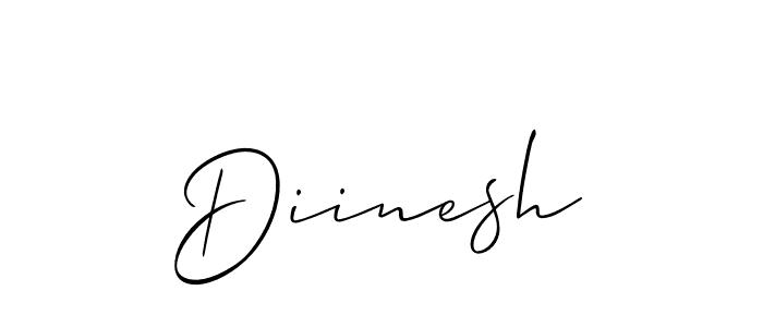 Design your own signature with our free online signature maker. With this signature software, you can create a handwritten (Allison_Script) signature for name Diinesh. Diinesh signature style 2 images and pictures png