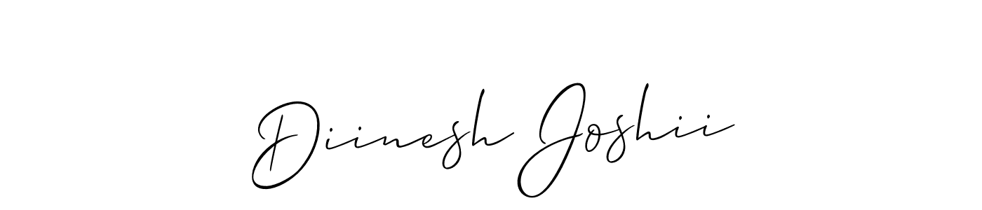 Make a beautiful signature design for name Diinesh Joshii. With this signature (Allison_Script) style, you can create a handwritten signature for free. Diinesh Joshii signature style 2 images and pictures png
