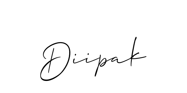 if you are searching for the best signature style for your name Diipak. so please give up your signature search. here we have designed multiple signature styles  using Allison_Script. Diipak signature style 2 images and pictures png