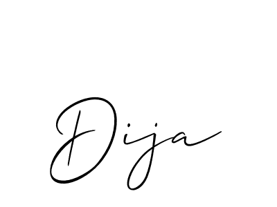 Use a signature maker to create a handwritten signature online. With this signature software, you can design (Allison_Script) your own signature for name Dija. Dija signature style 2 images and pictures png