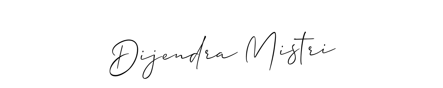 Design your own signature with our free online signature maker. With this signature software, you can create a handwritten (Allison_Script) signature for name Dijendra Mistri. Dijendra Mistri signature style 2 images and pictures png