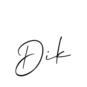 You should practise on your own different ways (Allison_Script) to write your name (Dik) in signature. don't let someone else do it for you. Dik signature style 2 images and pictures png