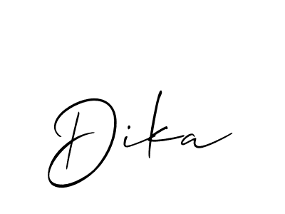 if you are searching for the best signature style for your name Dika. so please give up your signature search. here we have designed multiple signature styles  using Allison_Script. Dika signature style 2 images and pictures png