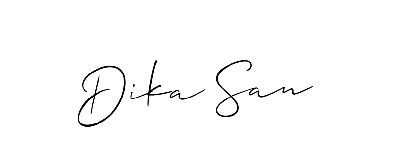 This is the best signature style for the Dika San name. Also you like these signature font (Allison_Script). Mix name signature. Dika San signature style 2 images and pictures png